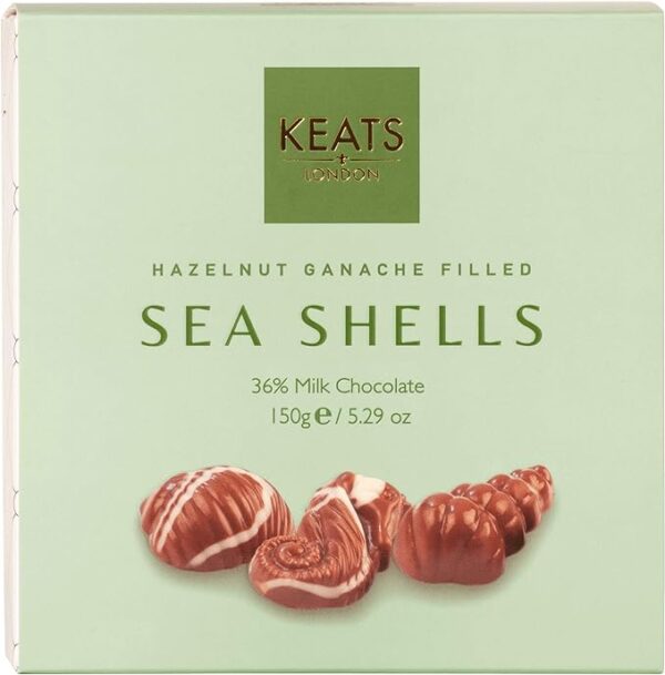 Keats Milk Chocolate Sea Shells Gift Box 150g | Vegetarian and Milk Chocolate Gift